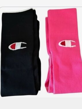 Lady’s soccer socks  - Black & Bright Pink- 2 pack